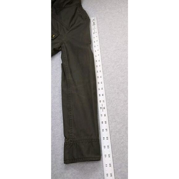 J.Crew Women's SM Downtown Field Jacket Mossy Brown/Green Utility Waxed Cotton - Picture 16 of 16